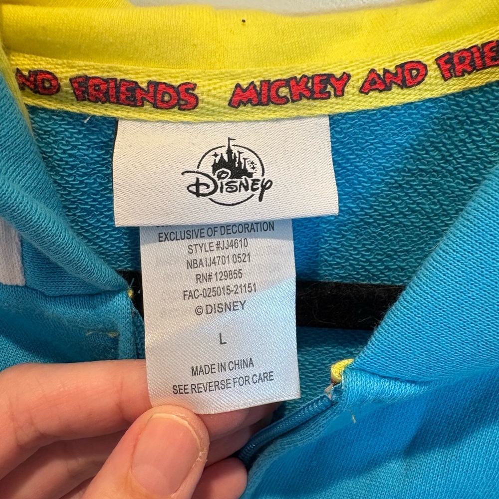Disneyland Fab 5 Blue and White Zipper Hoodie Sweatshirt, L - Picture 2 of 15